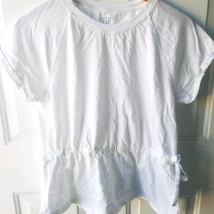 Gap peplum style white tee